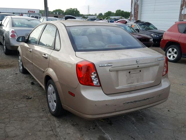 KL5JD56Z06K347357 - 2006 SUZUKI FORENZA BEIGE photo 3