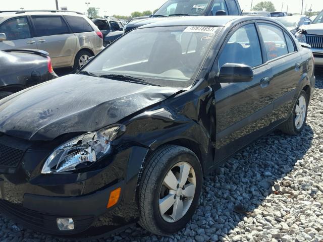 KNADE123586323644 - 2008 KIA RIO BASE BLACK photo 2