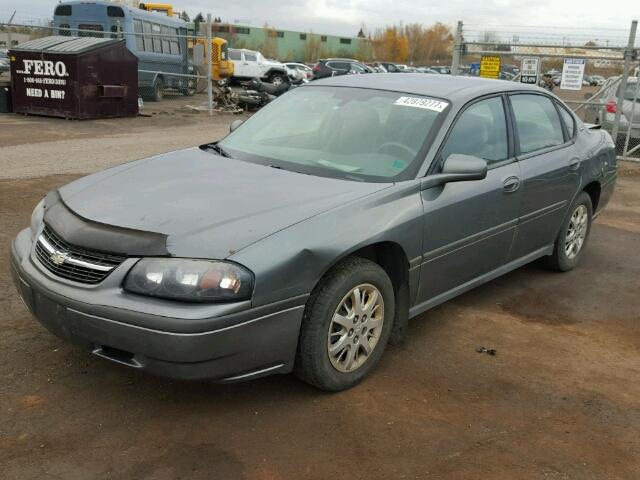 2G1WF52E959373512 - 2005 CHEVROLET IMPALA GRAY photo 2