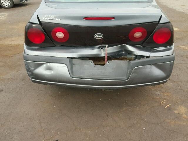 2G1WF52E959373512 - 2005 CHEVROLET IMPALA GRAY photo 9