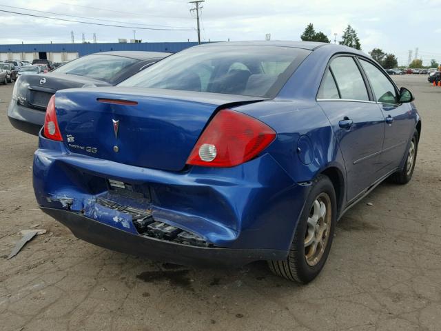 1G2ZF58B574221299 - 2007 PONTIAC G6 VALUE L BLUE photo 4