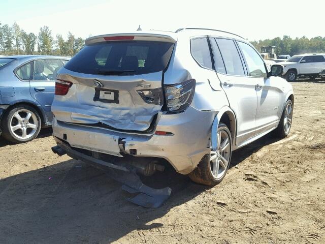 5UXWX9C59D0A11006 - 2013 BMW X3 XDRIVE2 SILVER photo 4