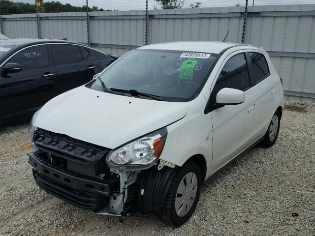 ML32A3HJ8FH034480 - 2015 MITSUBISHI MIRAGE DE WHITE photo 2