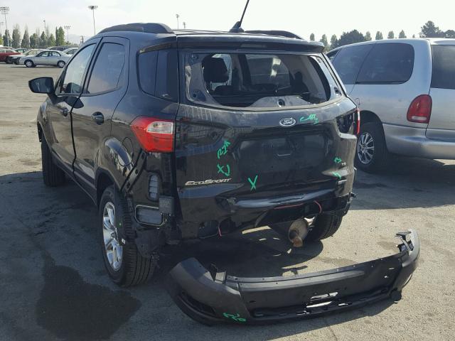 MAJ3P1TE6JC175266 - 2018 FORD ECOSPORT S BLACK photo 3