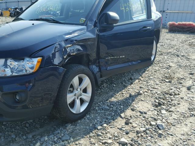 1C4NJCBBXDD283430 - 2013 JEEP COMPASS SP BLUE photo 9