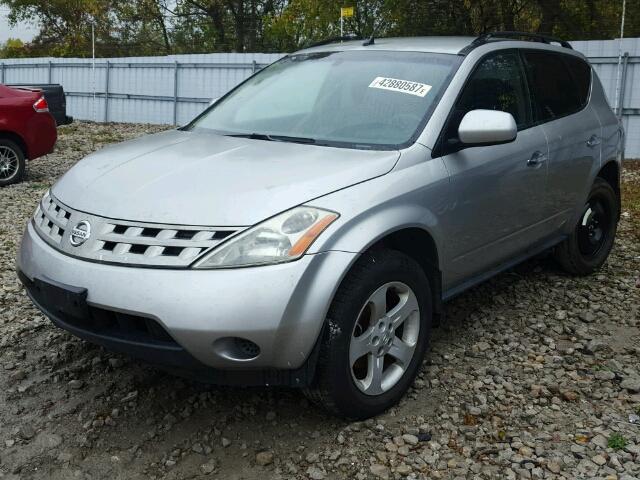 JN8AZ08W85W442584 - 2005 NISSAN MURANO SL SILVER photo 2