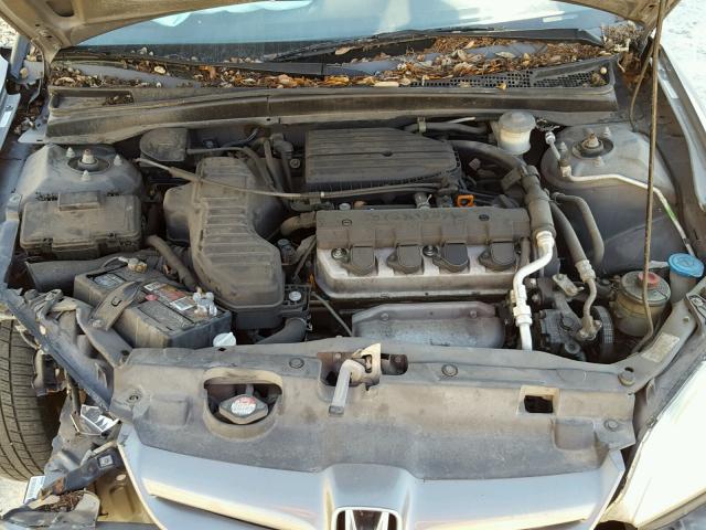 2HGES16565H587270 - 2005 HONDA CIVIC LX GRAY photo 7