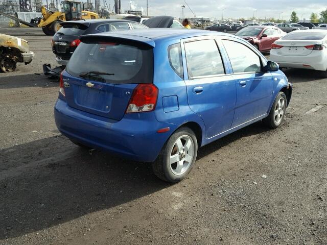 KL1TG65647B732274 - 2007 CHEVROLET AVEO LT BLUE photo 4