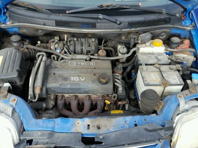 KL1TG65647B732274 - 2007 CHEVROLET AVEO LT BLUE photo 7