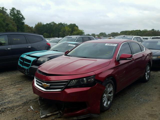 2G1115SL1E9239519 - 2014 CHEVROLET IMPALA LT BURGUNDY photo 2