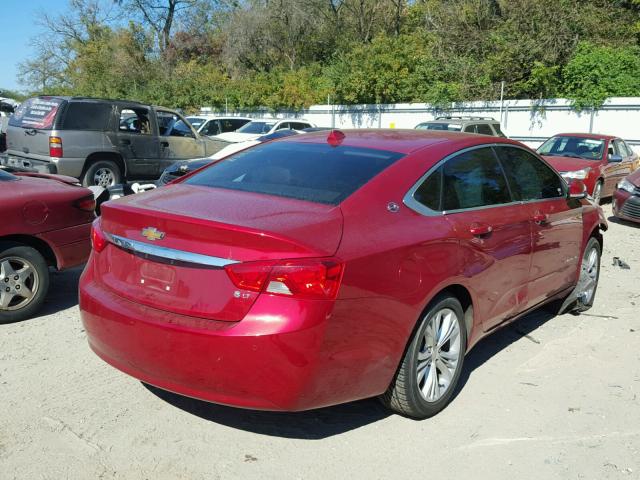 2G1115SL1E9239519 - 2014 CHEVROLET IMPALA LT BURGUNDY photo 4