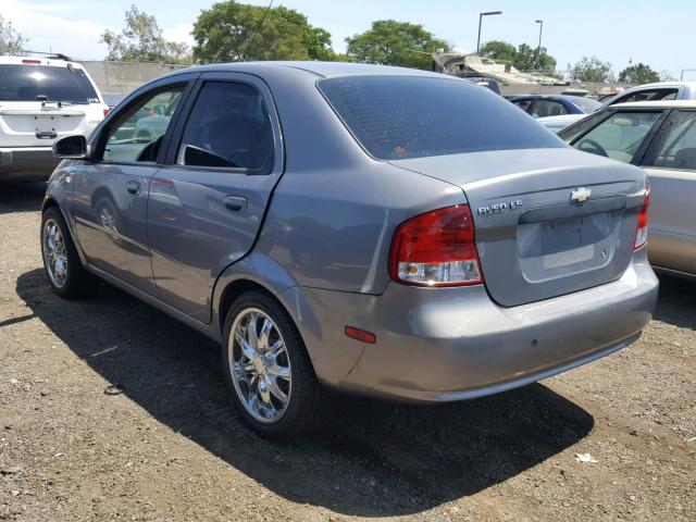KL1TD56636B576437 - 2006 CHEVROLET AVEO BASE Gümüş foto 3
