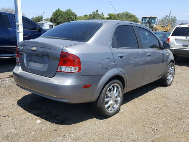 KL1TD56636B576437 - 2006 CHEVROLET AVEO BASE Gümüş foto 4