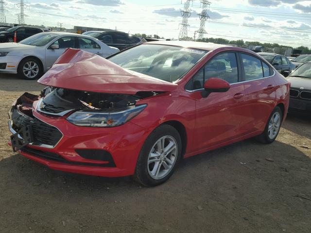 1G1BE5SM8G7326887 - 2016 CHEVROLET CRUZE LT RED photo 2