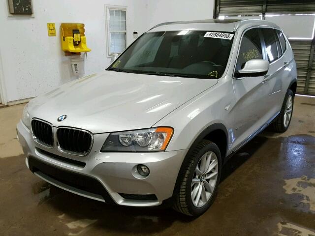 5UXWX9C58D0A08002 - 2013 BMW X3 XDRIVE2 SILVER photo 2