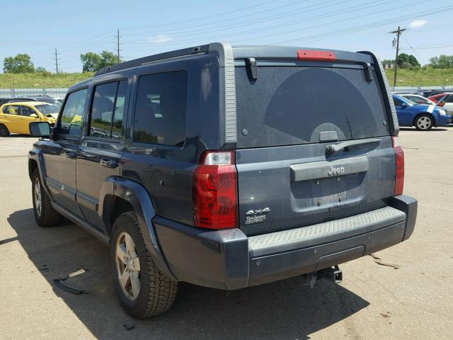 1J8HG48K97C609195 - 2007 JEEP COMMANDER BLUE photo 3