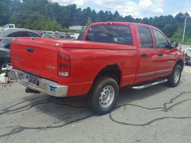 3D7HU18NX2G111091 - 2002 DODGE RAM 1500 RED photo 4