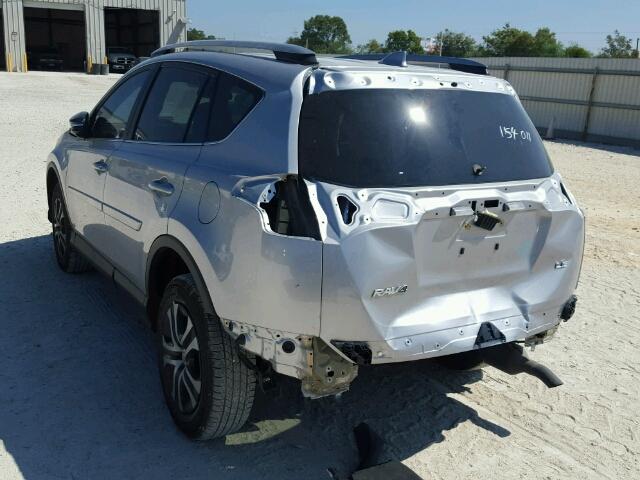 2T3ZFREV9HW362222 - 2017 TOYOTA RAV4 LE SILVER photo 3