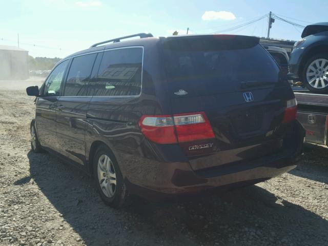 5FNRL38797B462523 - 2007 HONDA ODYSSEY MAROON photo 3