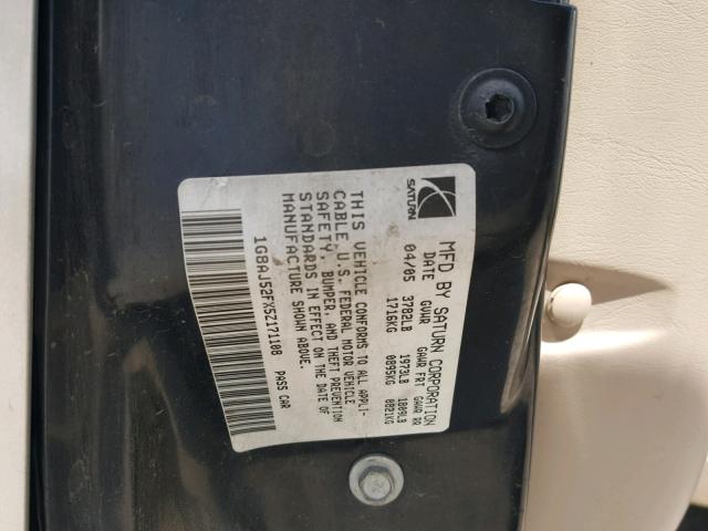 1G8AJ52FX5Z171108 - 2005 SATURN ION LEVEL GOLD photo 10