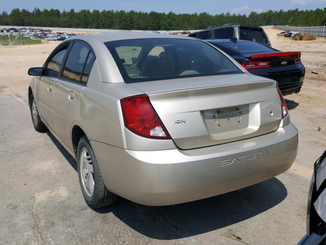 1G8AJ52FX5Z171108 - 2005 SATURN ION LEVEL GOLD photo 3