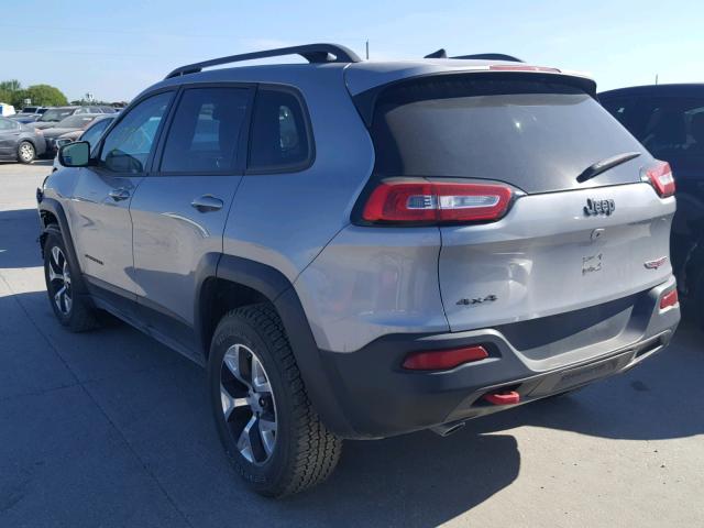 1C4PJMBS4FW786912 - 2015 JEEP CHEROKEE T GRAY photo 3