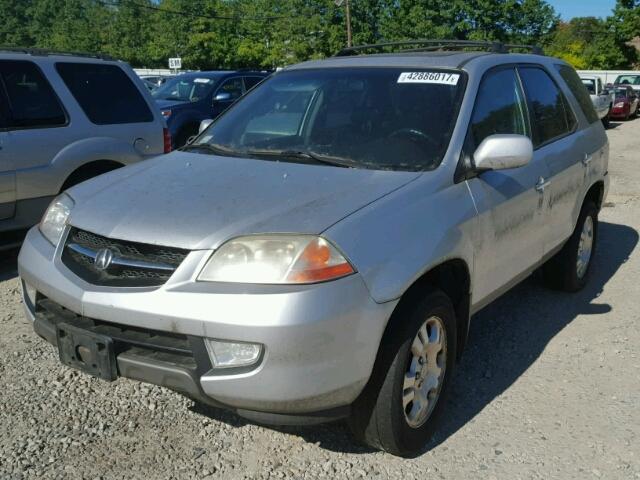 2HNYD18211H511906 - 2001 ACURA MDX SILVER photo 2