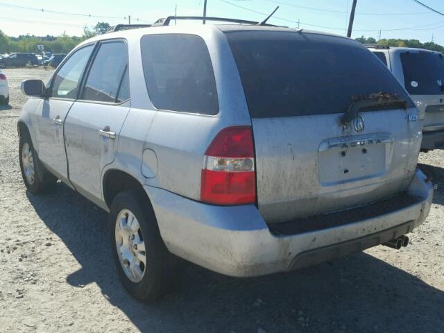 2HNYD18211H511906 - 2001 ACURA MDX SILVER photo 3