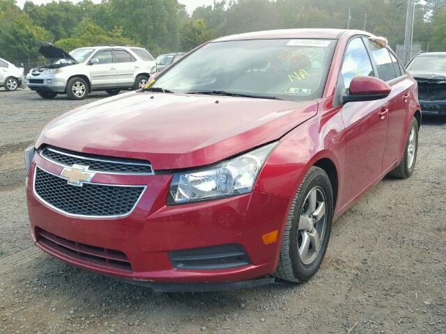 1G1PF5SC3C7284973 - 2012 CHEVROLET CRUZE LT RED photo 2