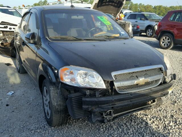 KL1TD56E89B609699 - 2009 CHEVROLET AVEO LS BLACK photo 1