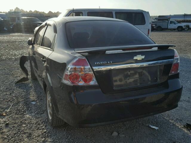 KL1TD56E89B609699 - 2009 CHEVROLET AVEO LS BLACK photo 3