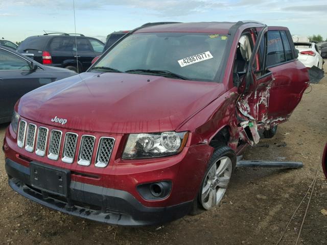 1C4NJDEB0GD662510 - 2016 JEEP COMPASS RED photo 2