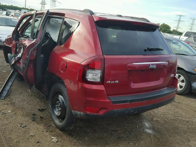 1C4NJDEB0GD662510 - 2016 JEEP COMPASS RED photo 3