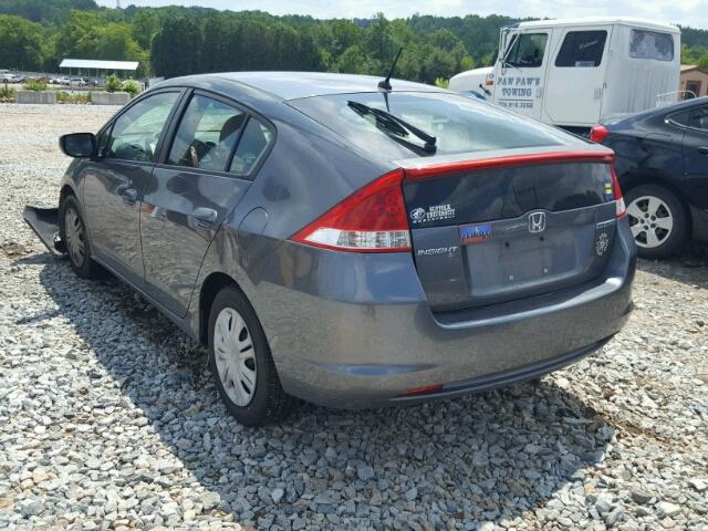 JHMZE2H50AS024453 - 2010 HONDA INSIGHT LX GRAY photo 3