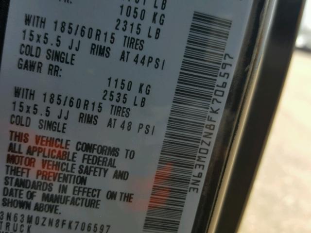 3N63M0ZN8FK706597 - 2015 CHEVROLET CITY EXPRE BLACK photo 10