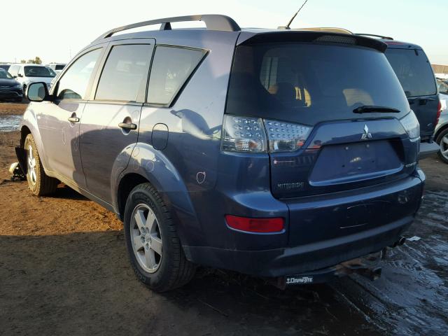 JA4MT31X57U014351 - 2007 MITSUBISHI OUTLANDER BLUE photo 3