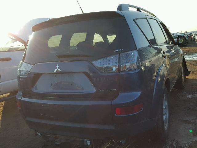 JA4MT31X57U014351 - 2007 MITSUBISHI OUTLANDER BLUE photo 4