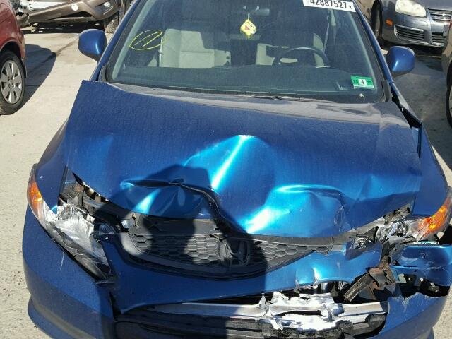 2HGFG3B82CH546147 - 2012 HONDA CIVIC EX BLUE photo 7