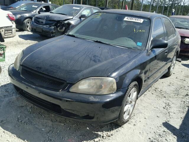 JHMEJ6678YS002328 - 2000 HONDA CIVIC LX BLACK photo 2