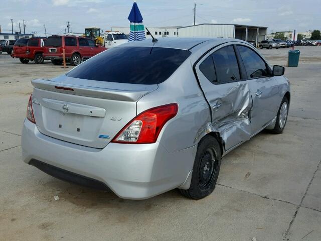 3N1CN7AP5FL906646 - 2015 NISSAN VERSA GRAY photo 4