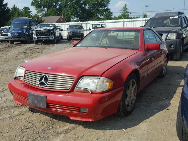 WDBFA76E7SF116071 - 1995 MERCEDES-BENZ SL 600 RED photo 2