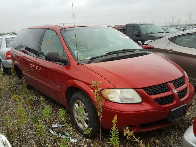 2B8GP44391R234601 - 2001 DODGE GRAND CARA RED photo 1