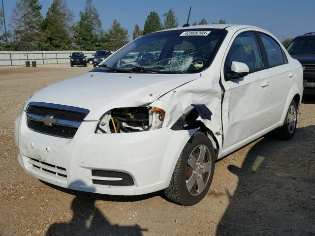 KL1TD5DE1BB196100 - 2011 CHEVROLET AVEO LS WHITE photo 2
