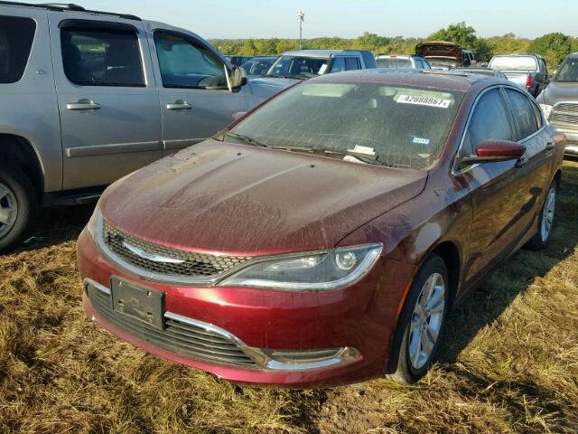 1C3CCCAB1GN144826 - 2016 CHRYSLER 200 LIMITE BURGUNDY photo 2