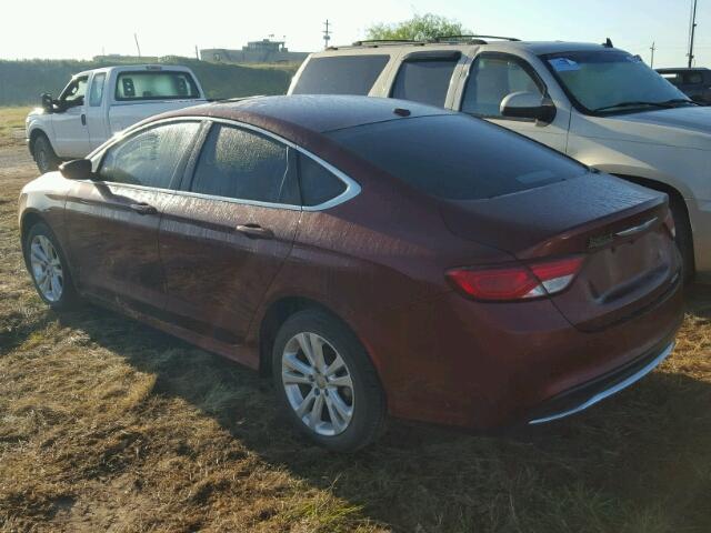 1C3CCCAB1GN144826 - 2016 CHRYSLER 200 LIMITE BURGUNDY photo 3