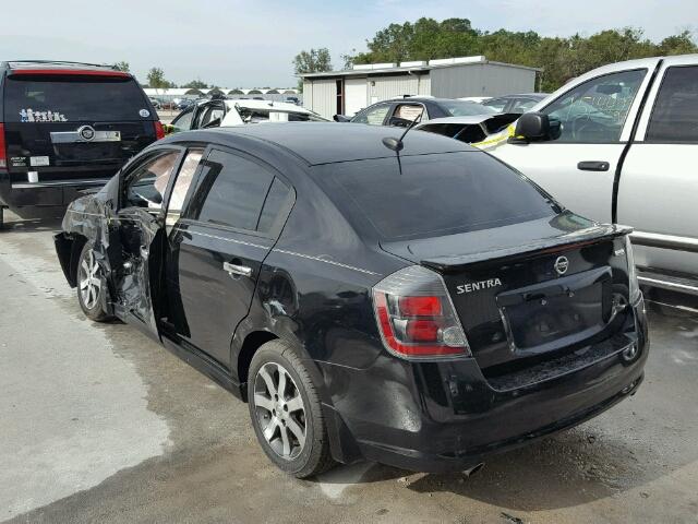 3N1AB6AP4BL725722 - 2011 NISSAN SENTRA BLACK photo 3