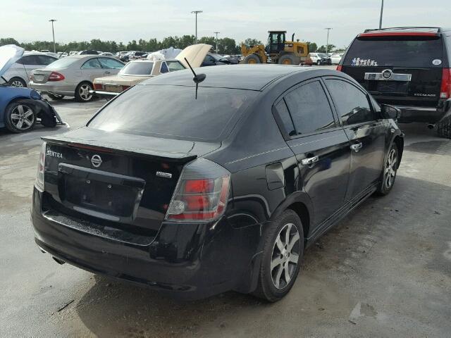 3N1AB6AP4BL725722 - 2011 NISSAN SENTRA BLACK photo 4