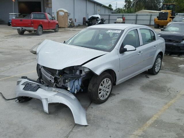 1G1AT58H197131132 - 2009 CHEVROLET COBALT LT SILVER photo 2