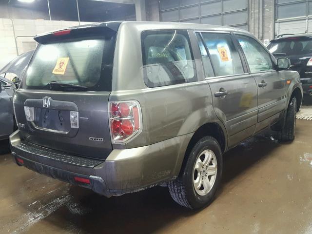 5FNYF18186B025209 - 2006 HONDA PILOT LX GREEN photo 4