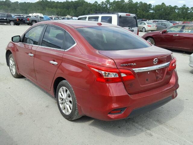 3N1AB7AP7GY247683 - 2016 NISSAN SENTRA S RED photo 3